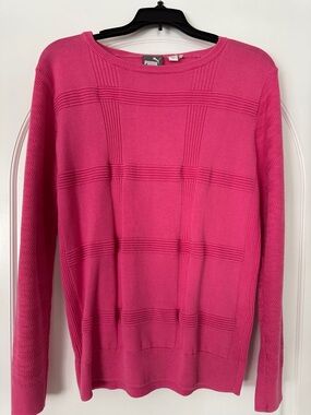Puma Women’s Crewneck Sweater in Vibrant Pink